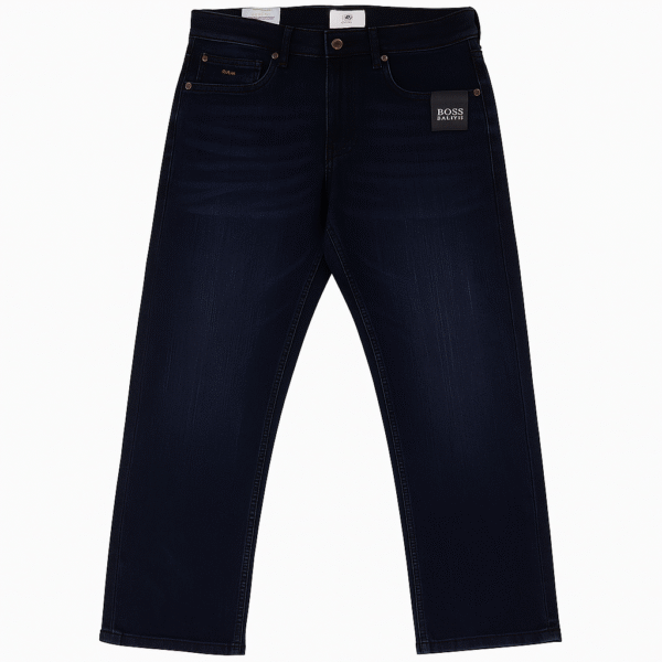 BOSS Men’s Dark Blue Denim Jeans – Premium Fit & Timeless Style