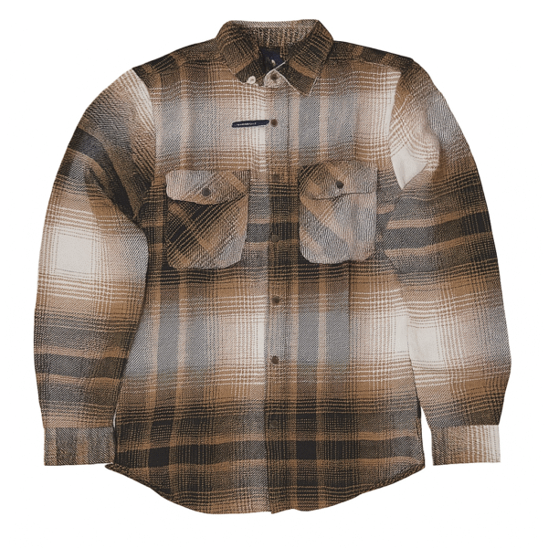 ZARA Slim Fit Winter Woolen Cotton Shirt – Brown Check Edition