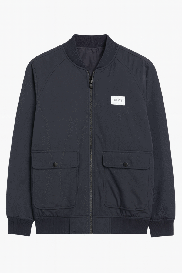 Spykar Premium Navy Blue Bomber Jacket